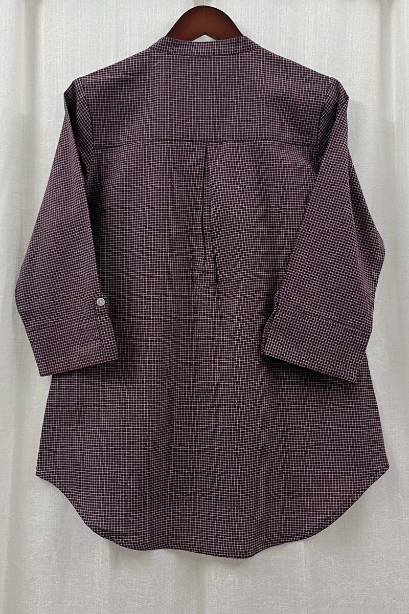 Plum Handcrafted Handloom Cotton Top