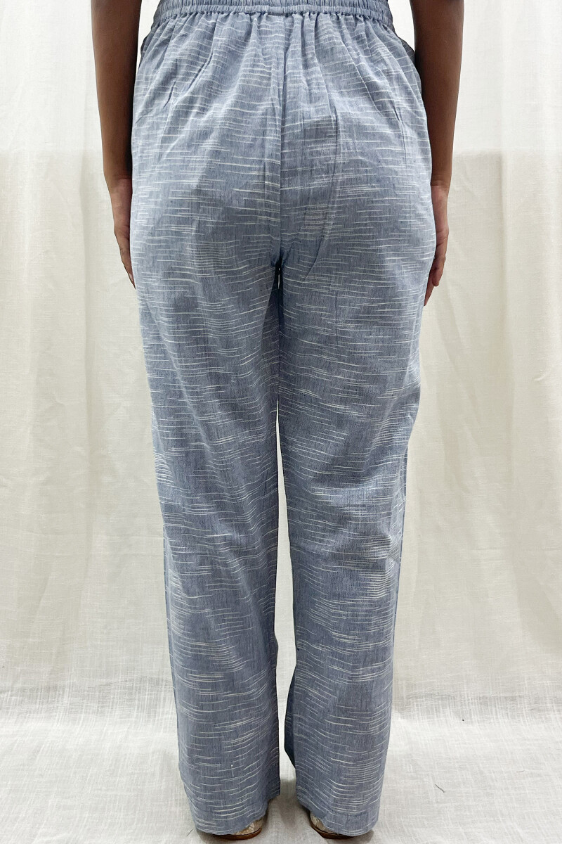 Blue Handcrafted Handloom Cotton Pants