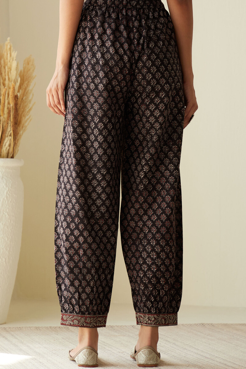 Bagru Hand Block-Printed Cotton Izhaar Pants