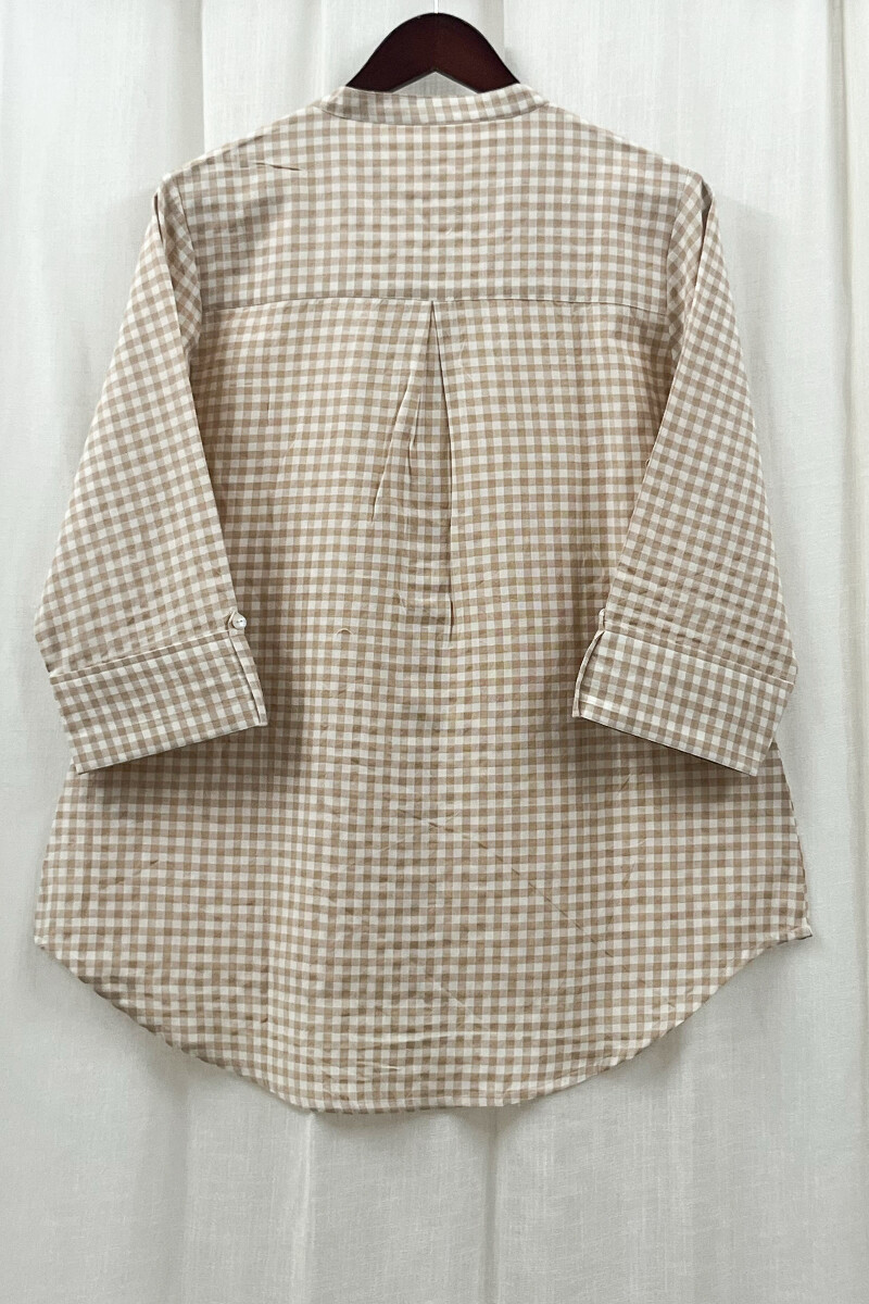 Brown Handcrafted Handloom Cotton Top