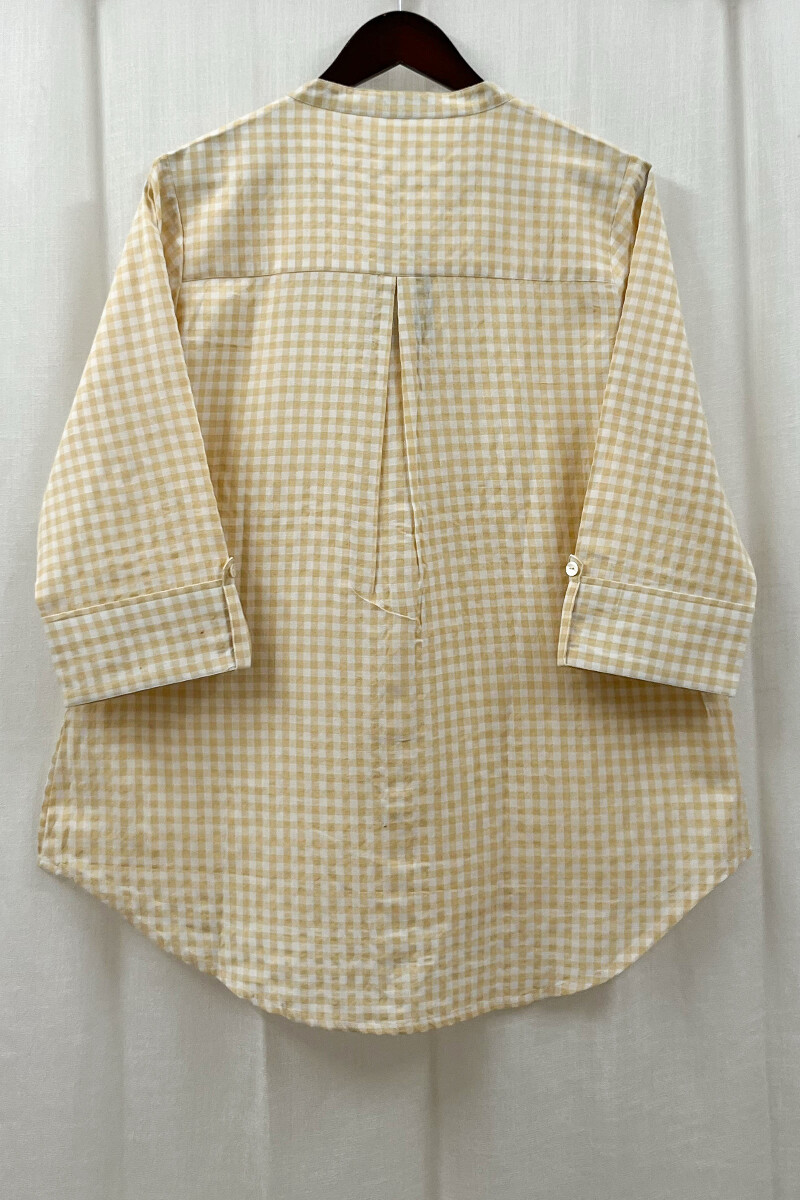 Yellow Handcrafted Handloom Cotton Top