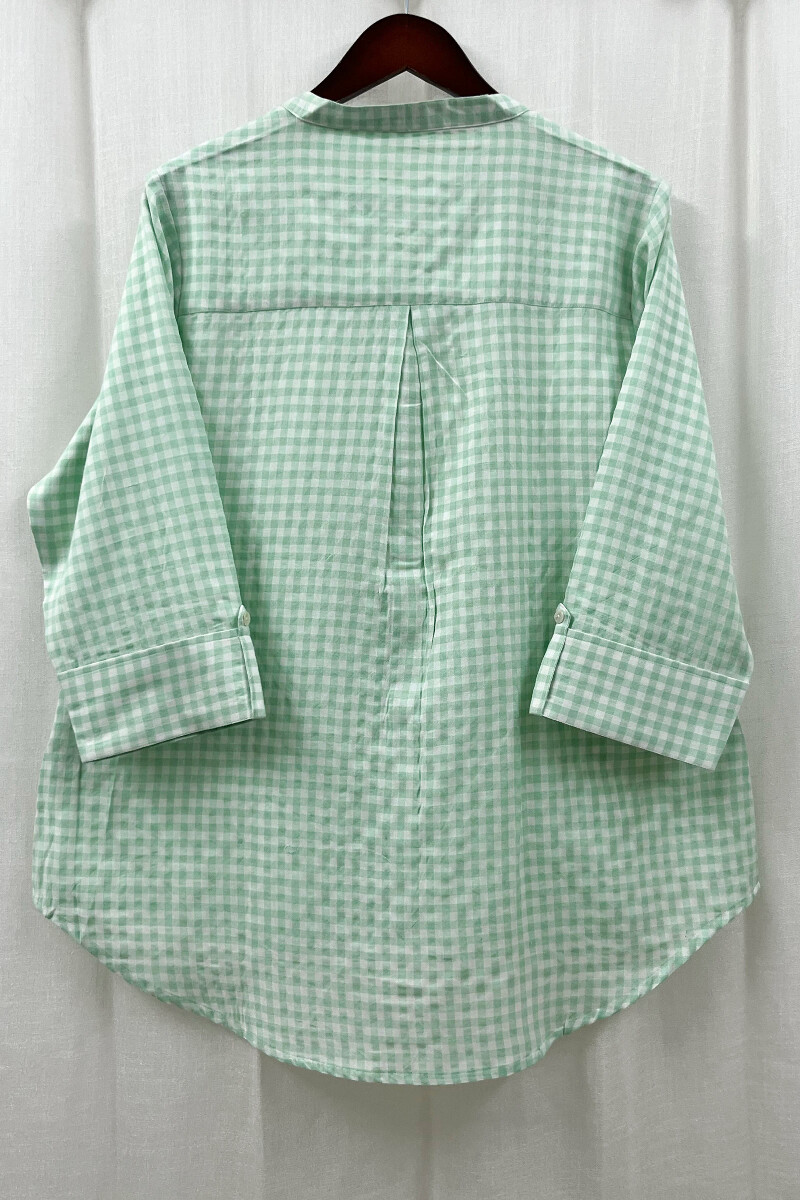 Green Handcrafted Handloom Cotton Top