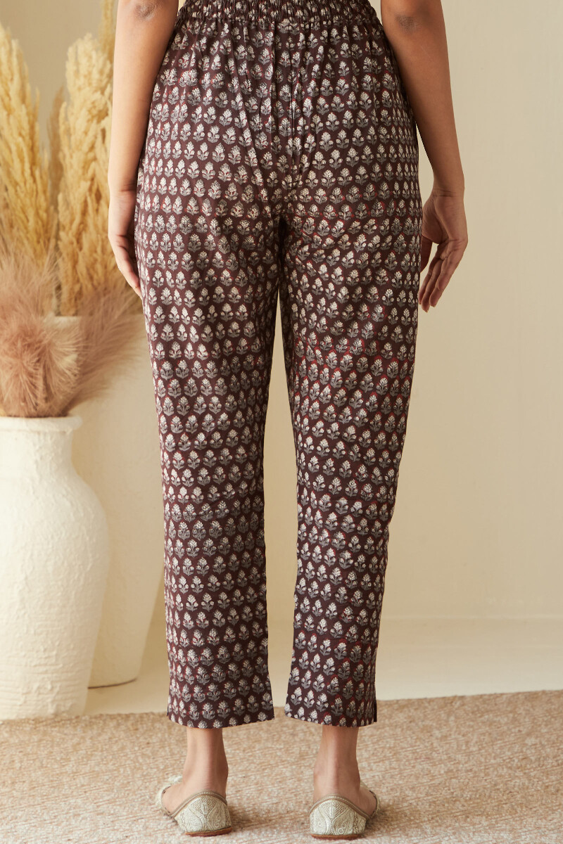 Bagru Hand Block-Printed Cotton Narrow Pants