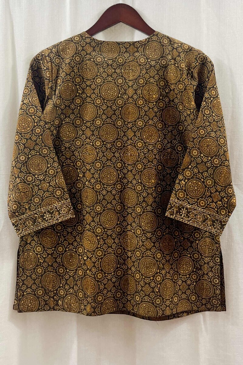 Ajrak Hand Block-Printed Cotton Top