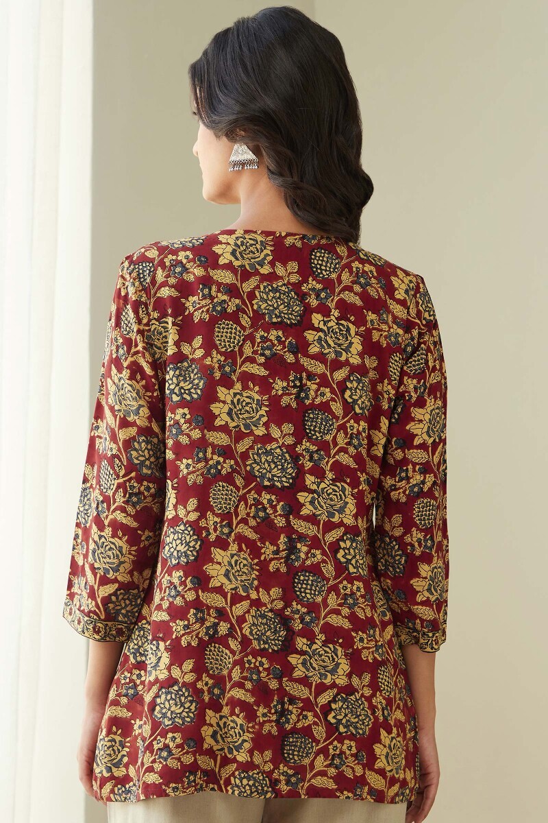 Bagru Hand Block-Printed Viscose Top