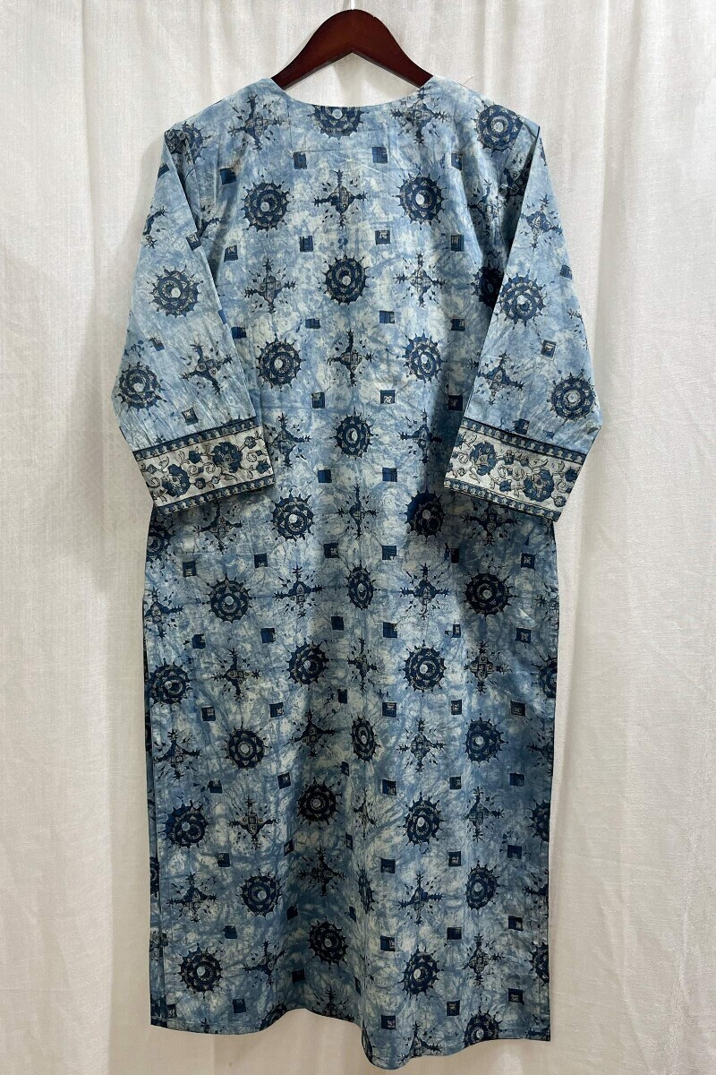 Akola Hand Block-Printed Straight Cotton Kurta