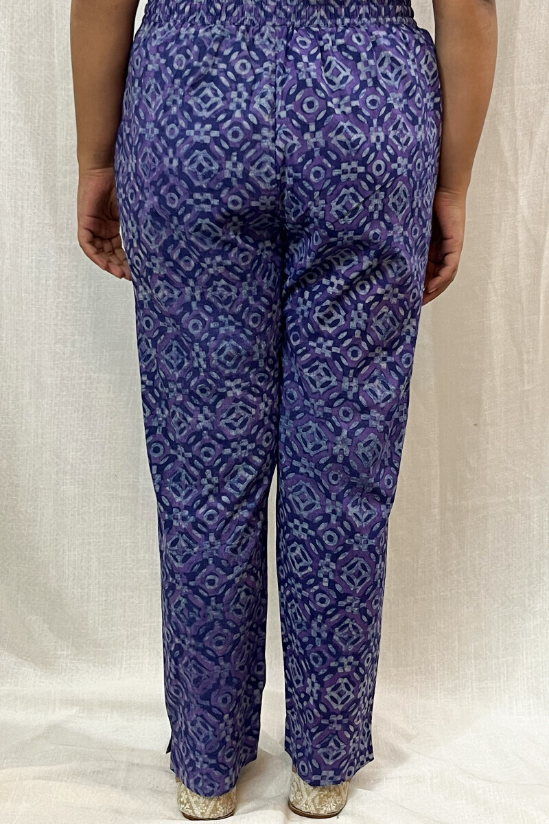 Akola Hand Block-Printed Cotton Narrow Pants