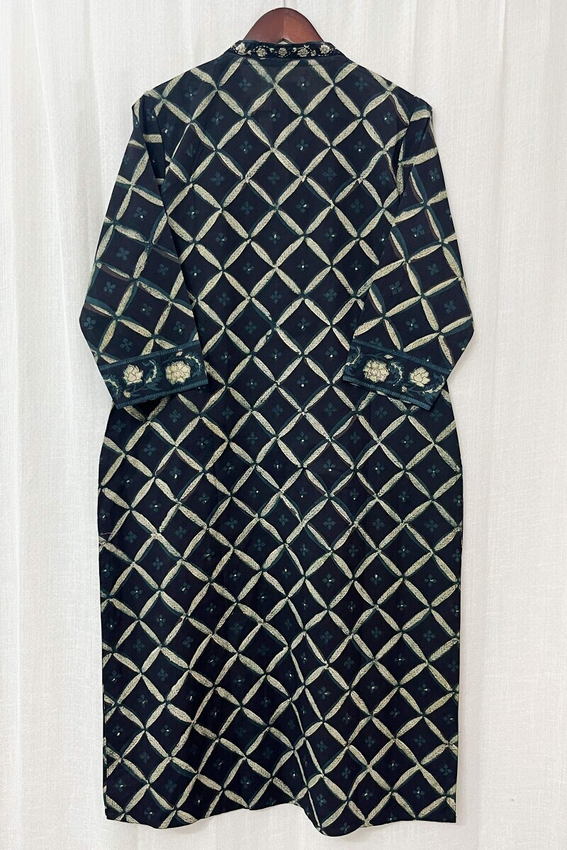 Bagru Hand Block-Printed Straight Cotton Kurta