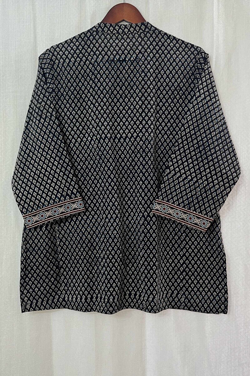 Ajrak Hand Block-Printed Cotton Top