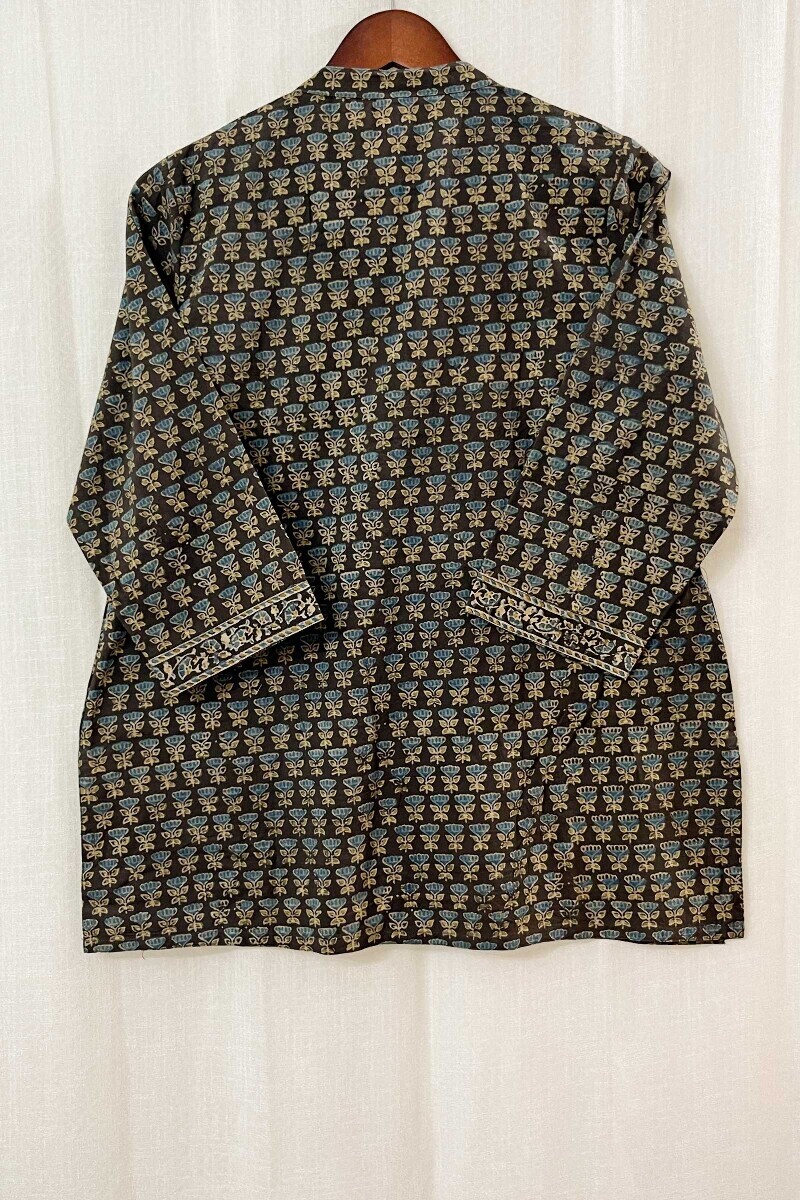 Ajrak Hand Block-Printed Cotton Top