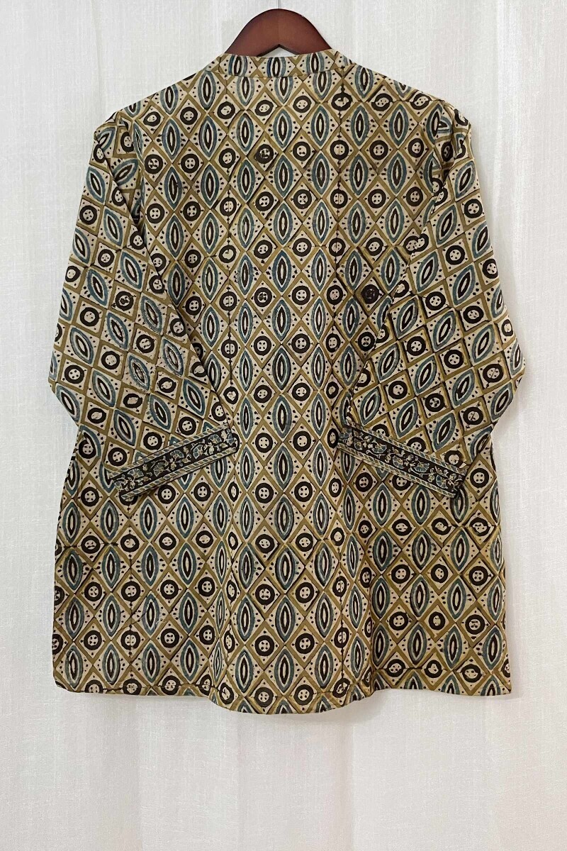 Ajrak Hand Block-Printed Cotton Top