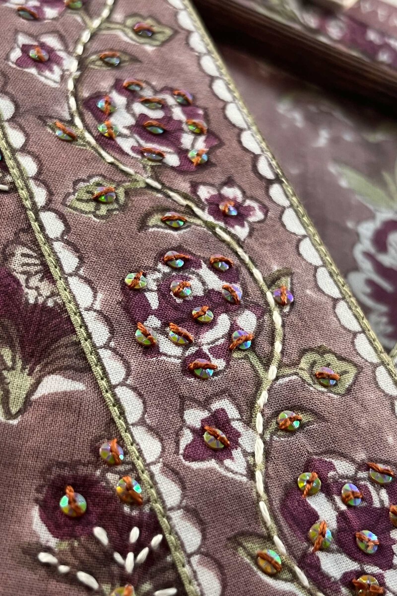 FG Specials: 1 Of 1 - Brown Hand Block-Printed Cotton Kurta and Pants