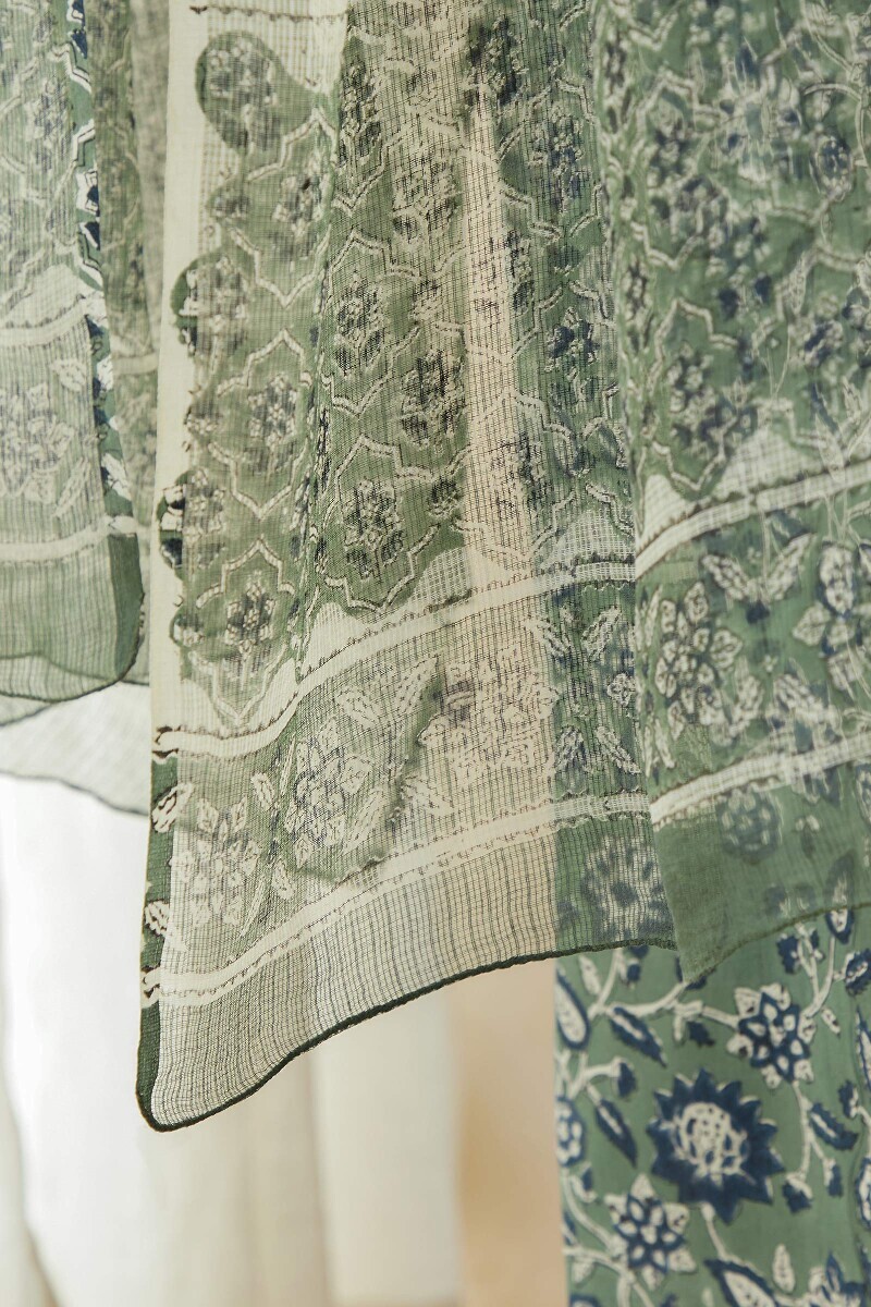Bagru Hand Block-Printed Kota Dupatta