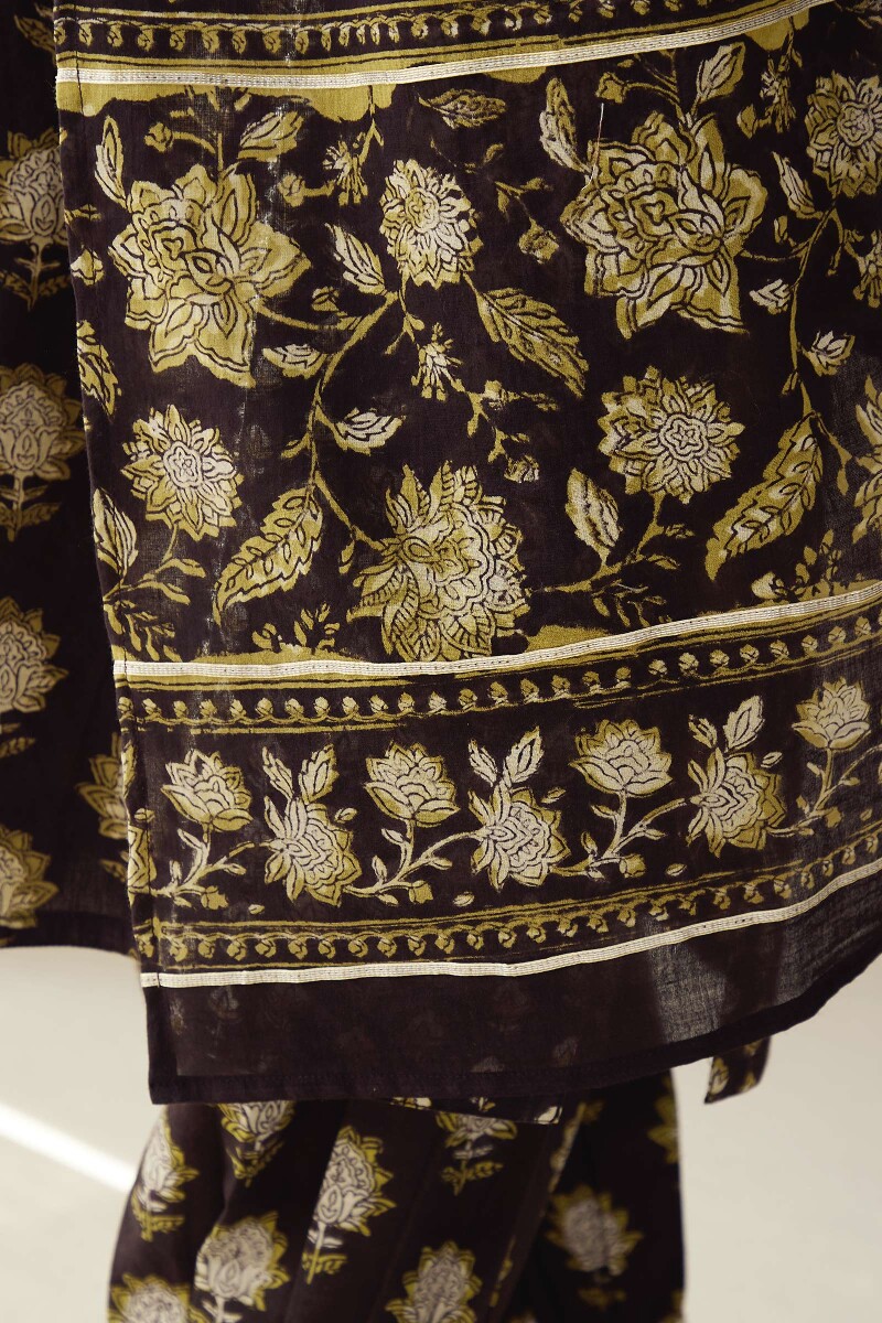 Bagru Hand Block-Printed Cotton Mul Dupatta