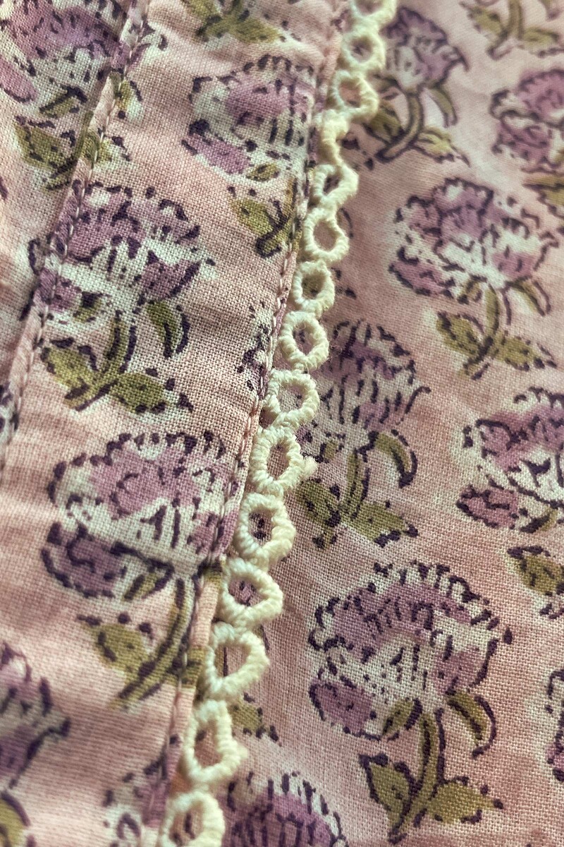 FG Specials: 1 Of 1- Pink Hand Block-Printed Modal Loungewear Set