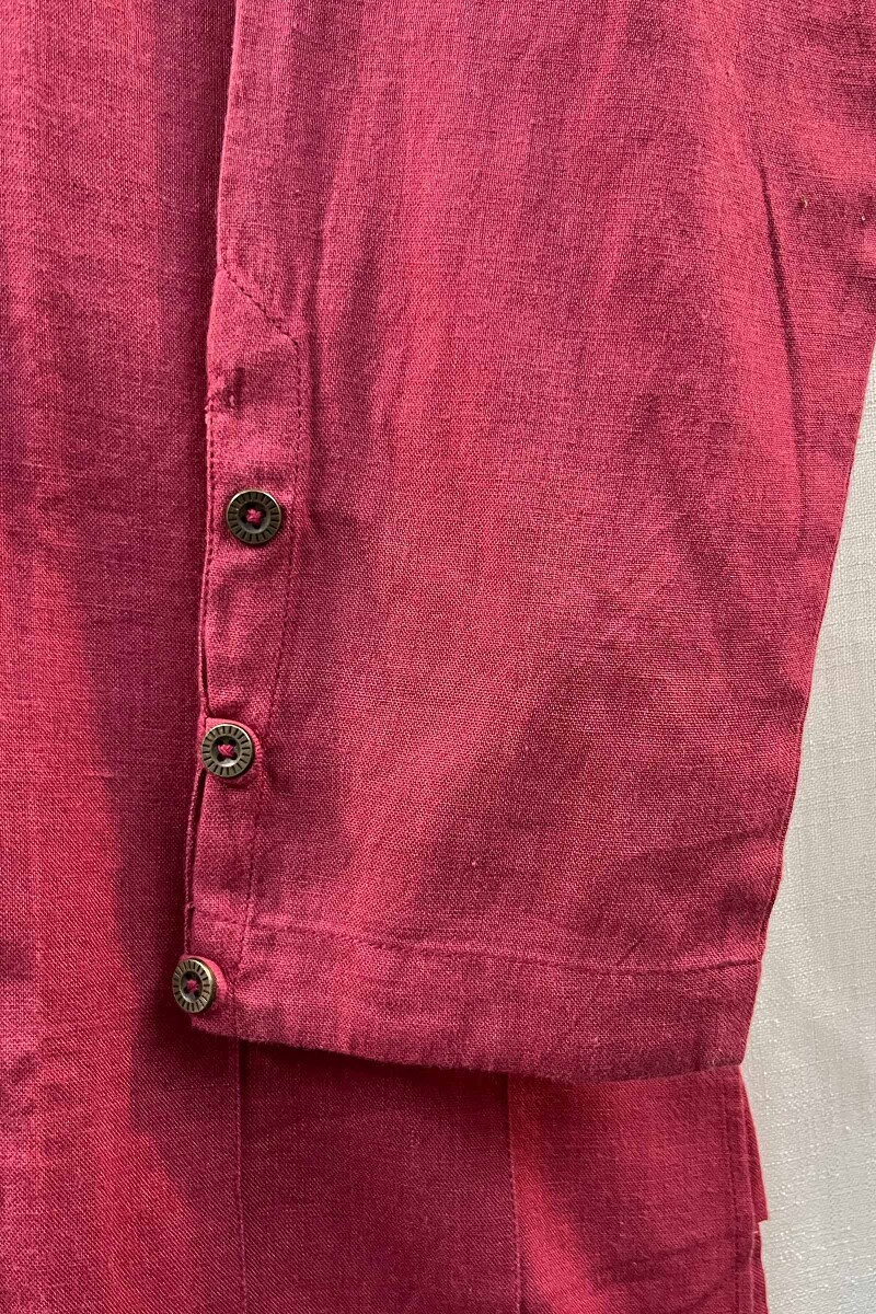 FG Specials: 1 Of 1- Men's Red Handloom Kurta