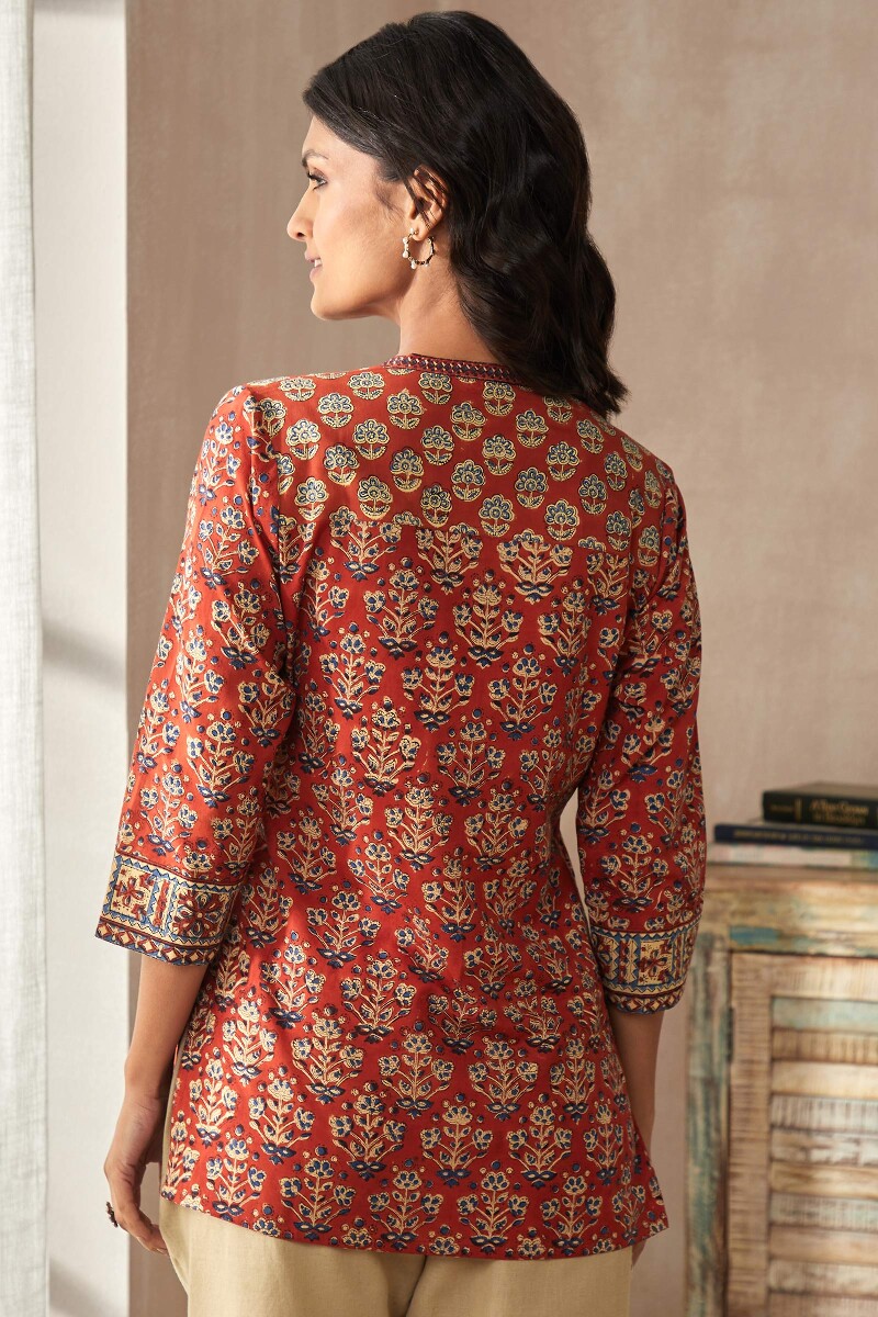 Bagru Hand Block-Printed Cotton Top