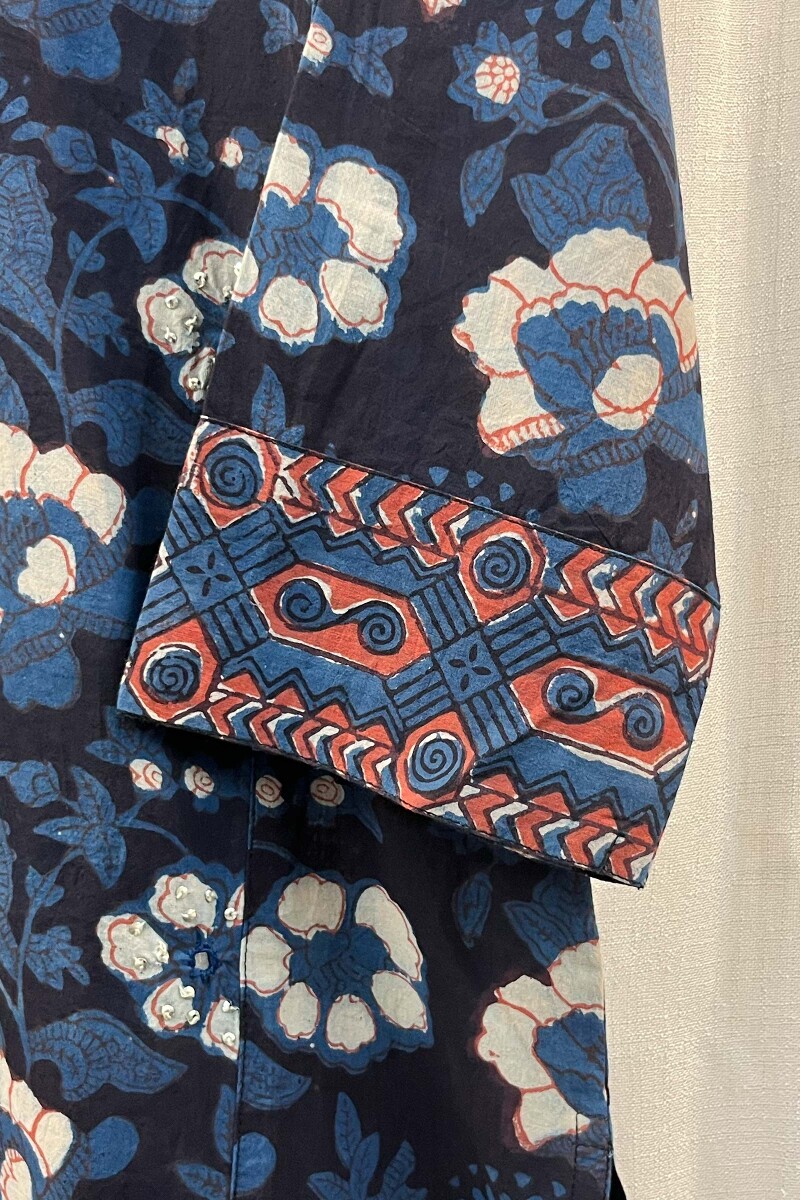 FG Specials: 1 of 1- Black Hand Block-Printed Straight Cotton Kurta