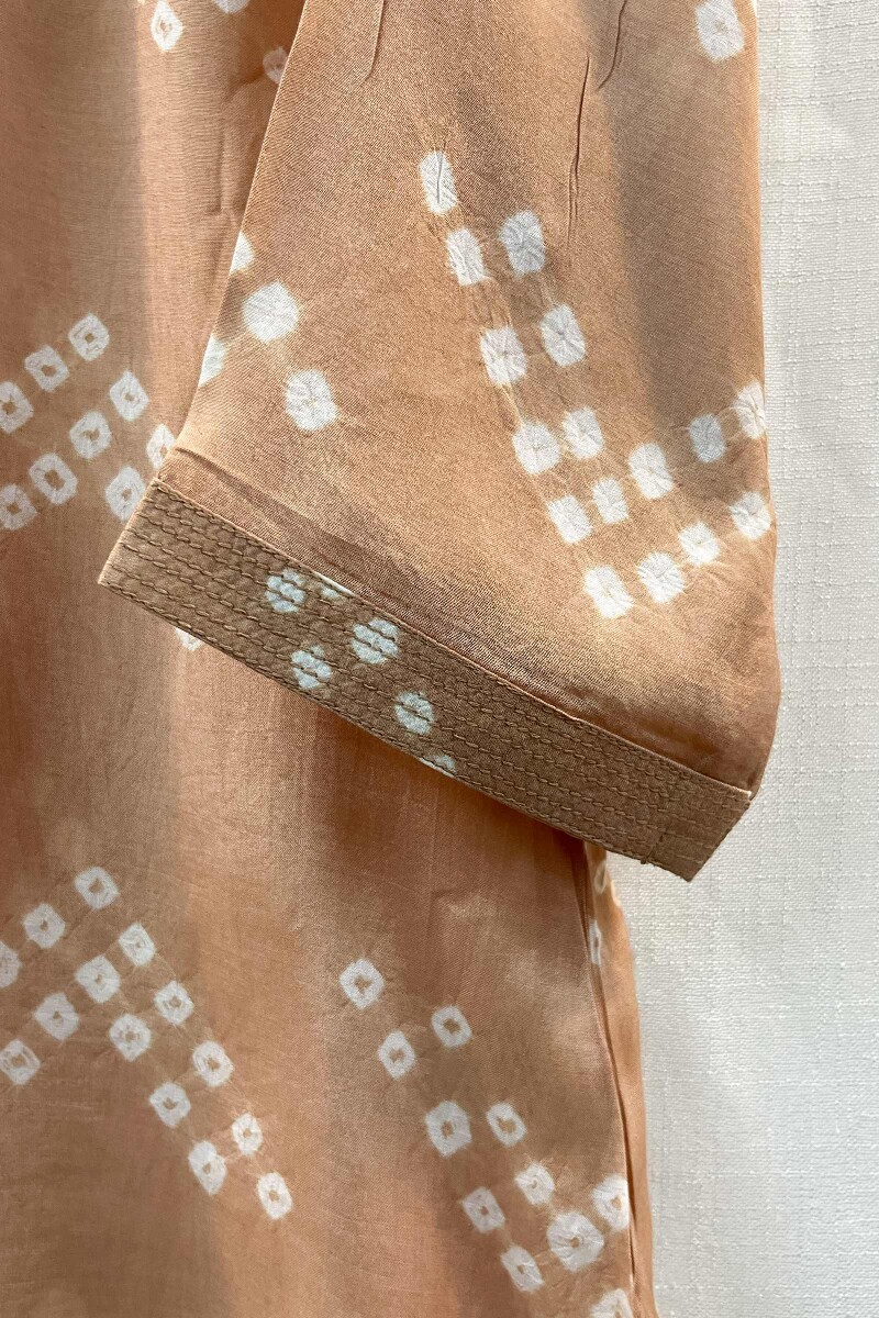 Brown Bandhani Top