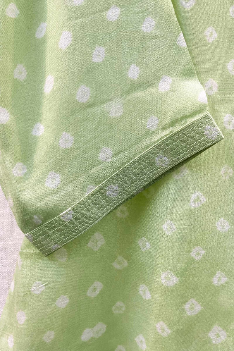 Green Bandhani Top