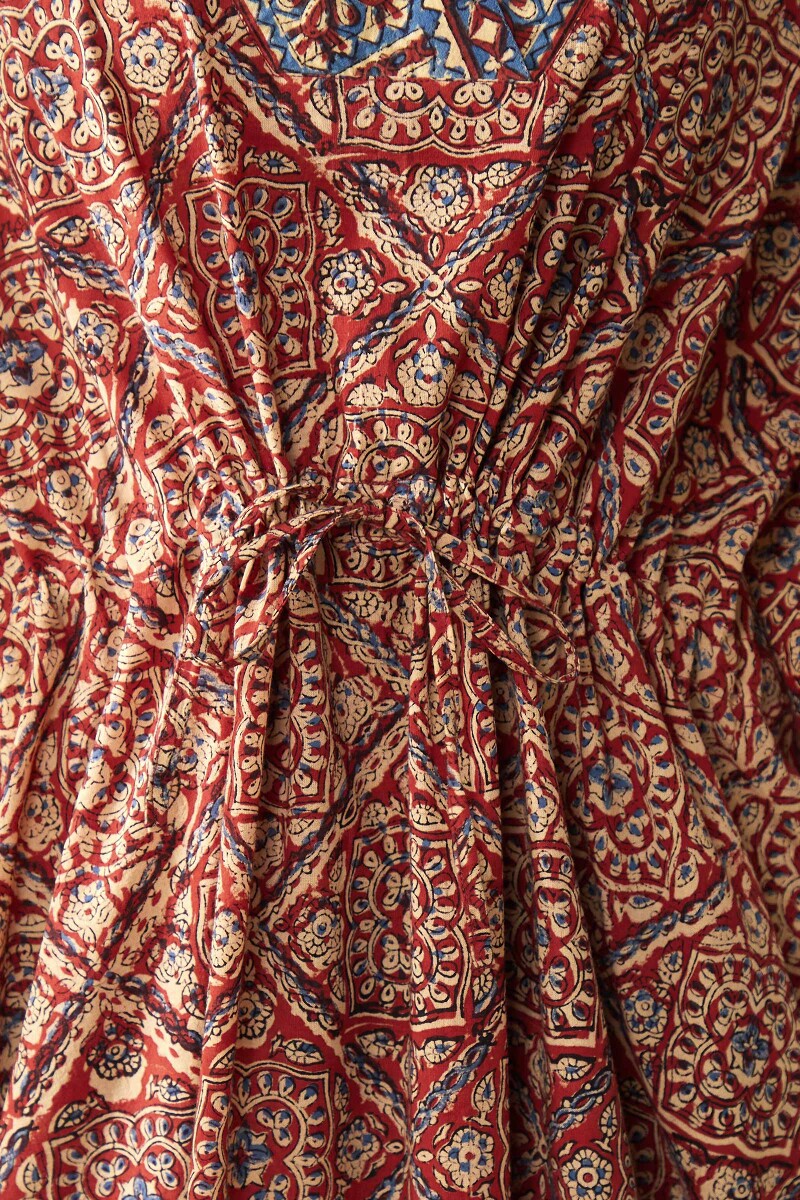 Bagru Hand Block-Printed Cotton Kaftan