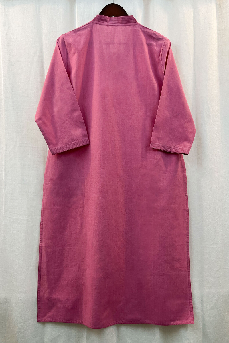 Pink Handcrafted Handloom Kurta