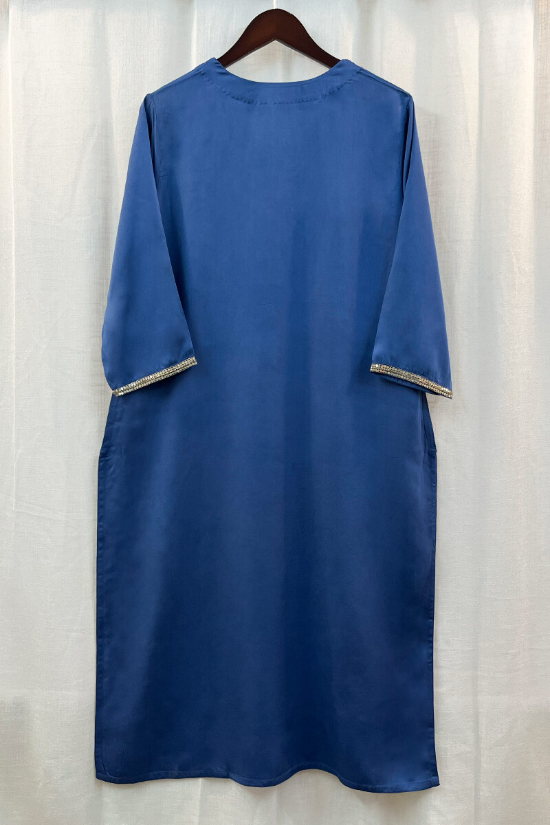 Blue Handcrafted Viscose Kurta