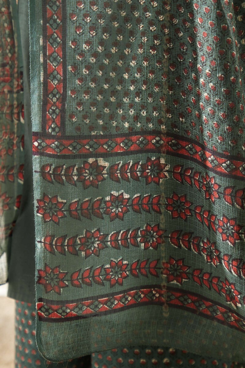 Bagru Hand Block-Printed Kota Dupatta