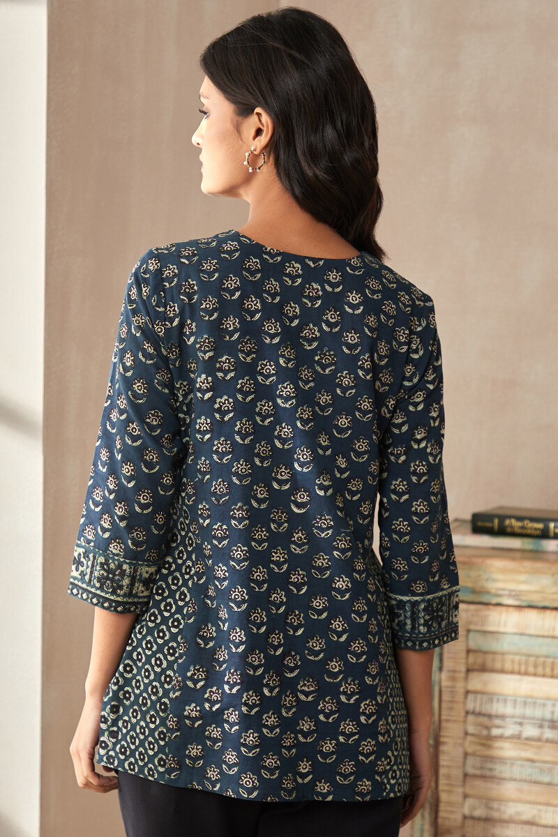 Bagru Hand Block-Printed Cotton Top