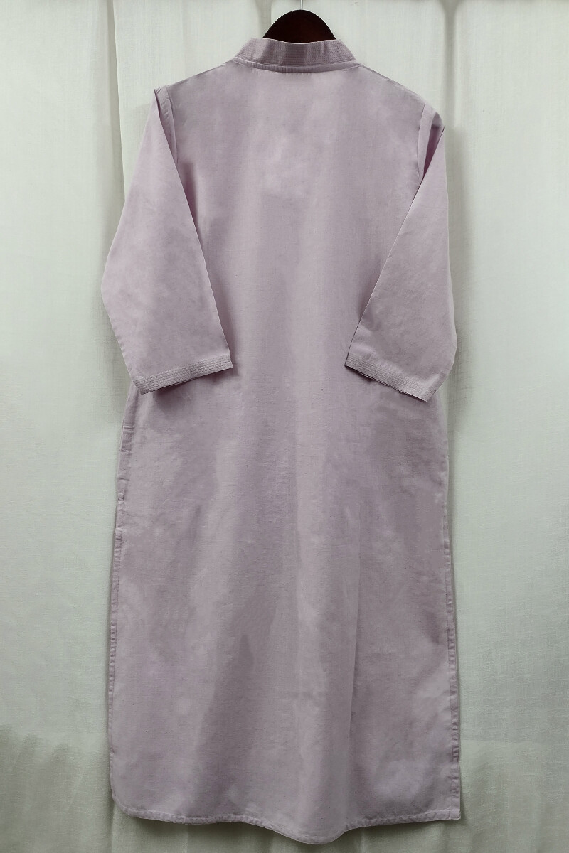 Light Purple Handcrafted Straight Handloom Cotton Kurta