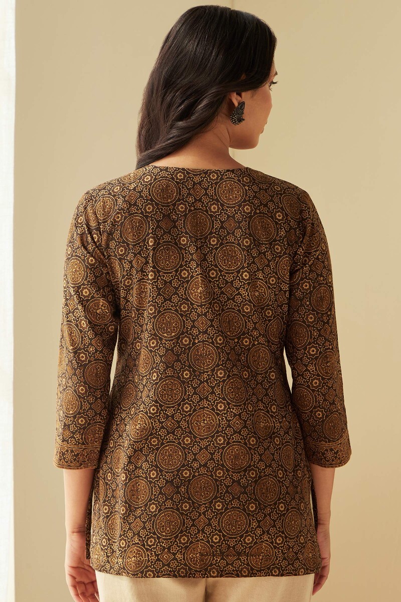 Ajrak Hand Block-Printed Cotton Top