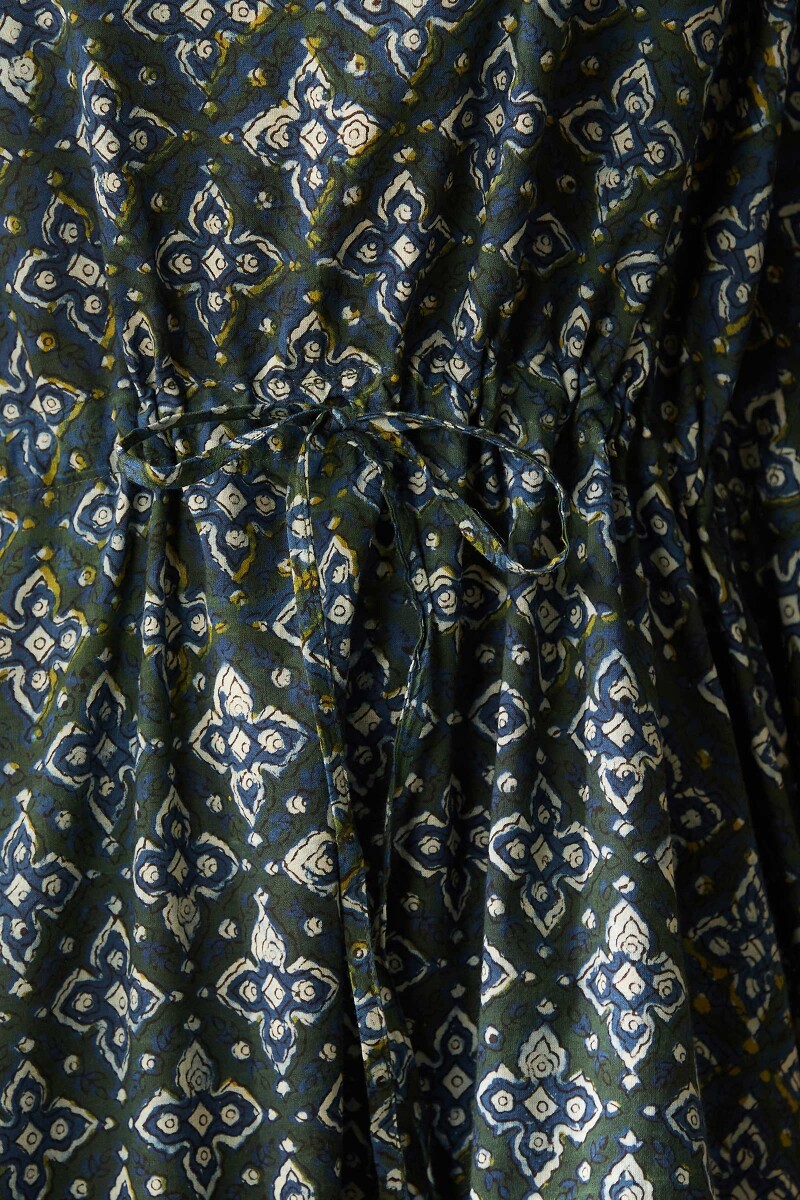 Bagru Hand Block-Printed Cotton Kaftan