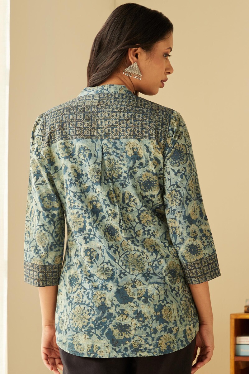 Akola Hand Block-Printed Cotton Top