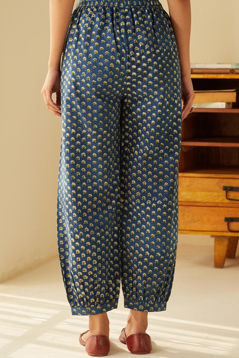 Bagru Hand Block-Printed Cotton Izhaar Pants