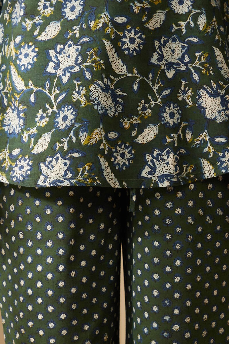 Bagru Hand Block-Printed Cotton Loungewear Set