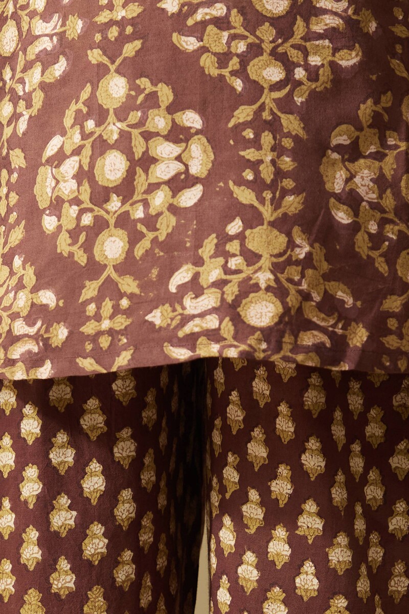 Bagru Hand Block-Printed Cotton Loungewear Set