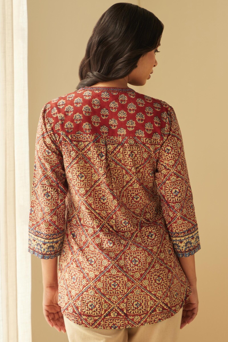 Bagru Hand Block-Printed Cotton Top