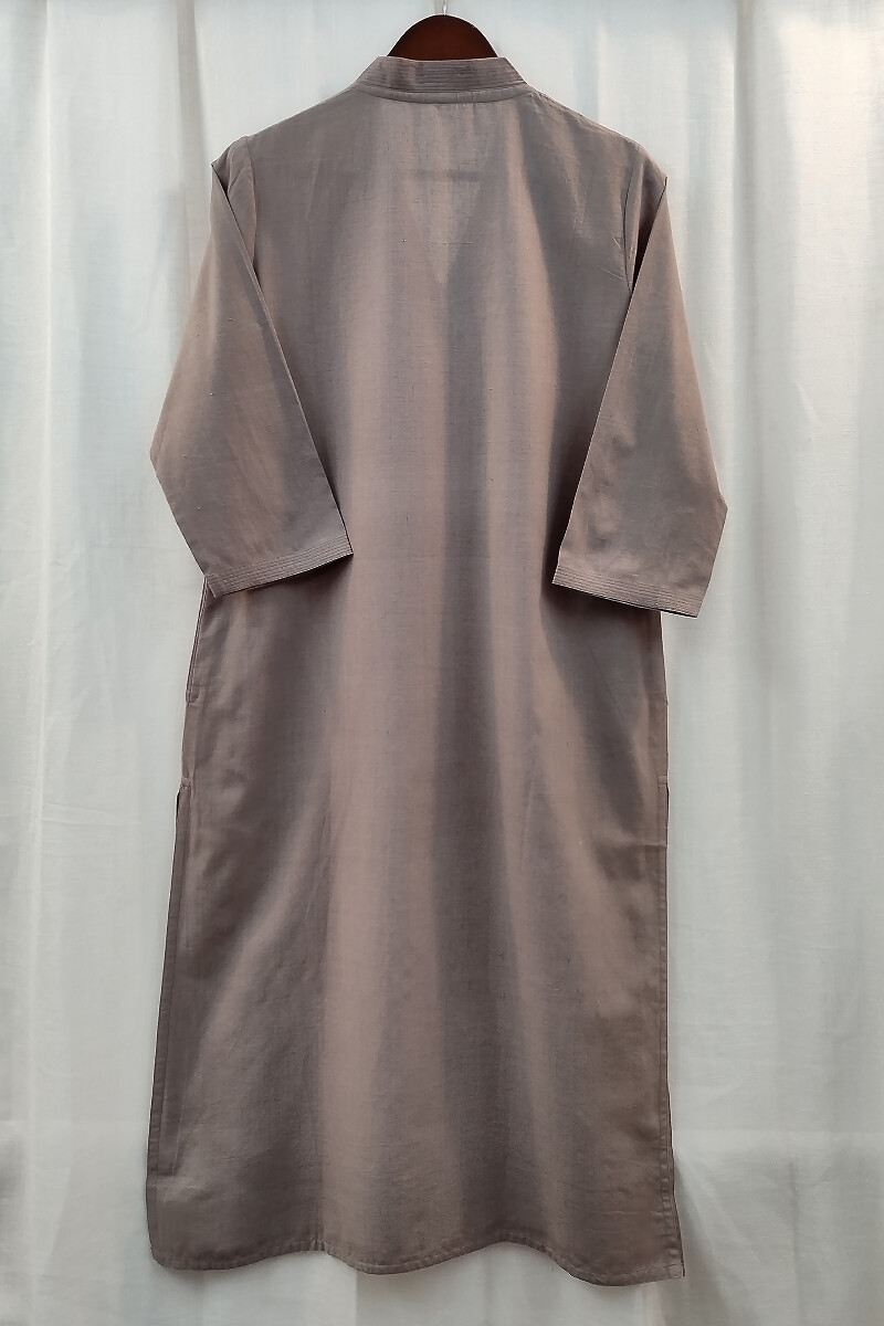Light Brown Handcrafted Straight Handloom Cotton Kurta