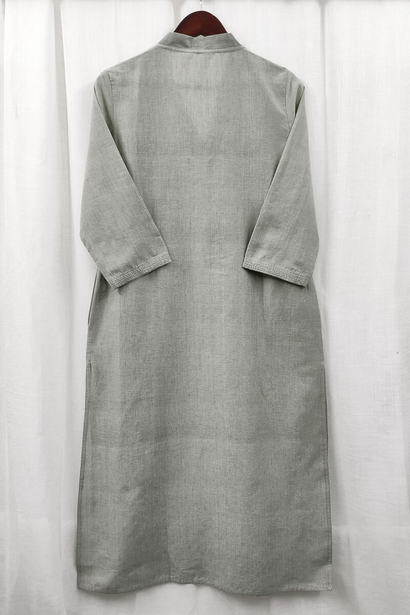Sage Green Handcrafted Straight Handloom Cotton Kurta
