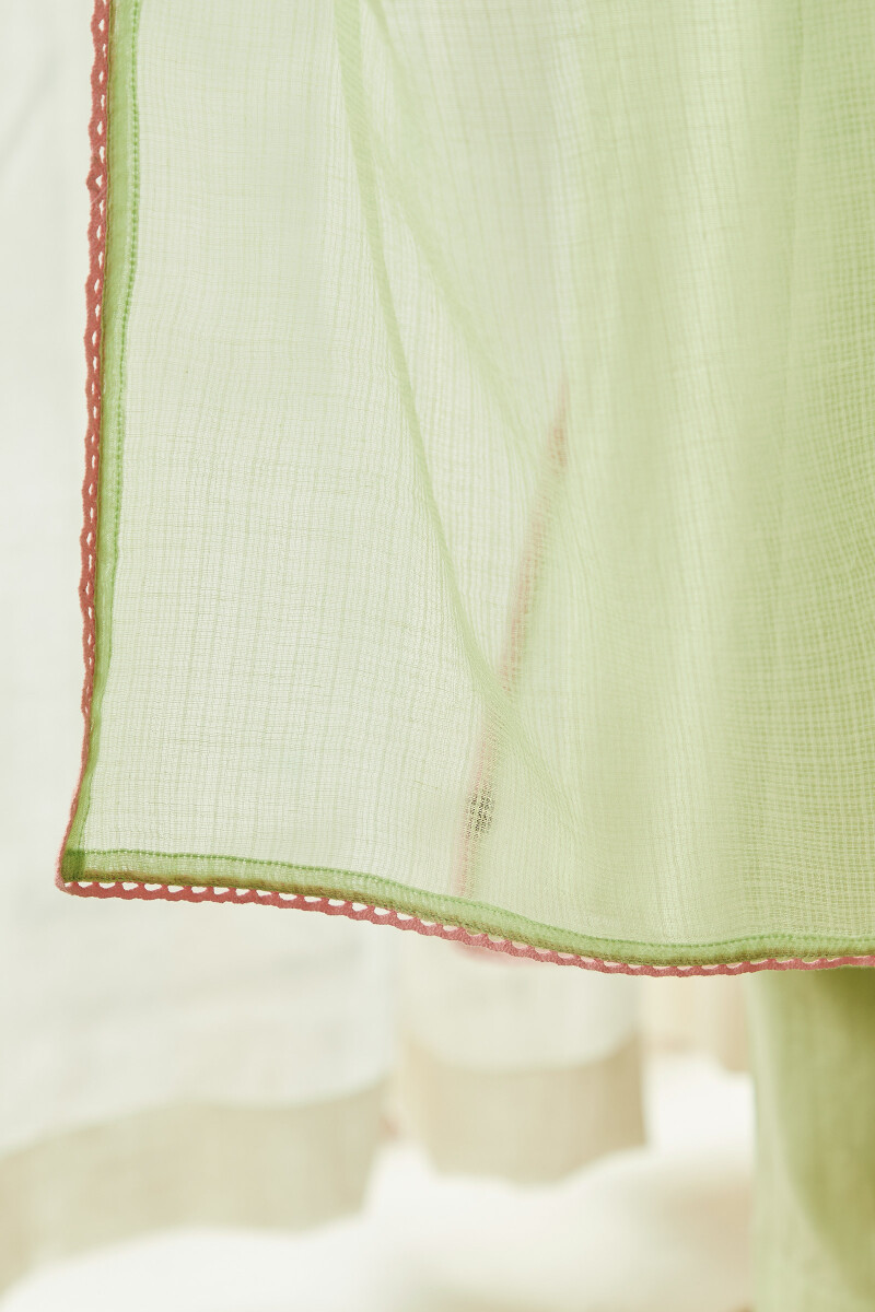 Green Handcrafted Kota Dupatta