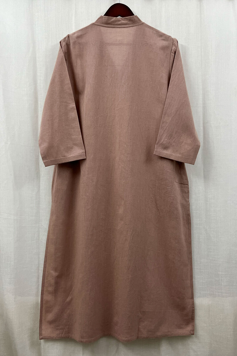 Dusty Rose Pink Handcrafted Handloom Kurta