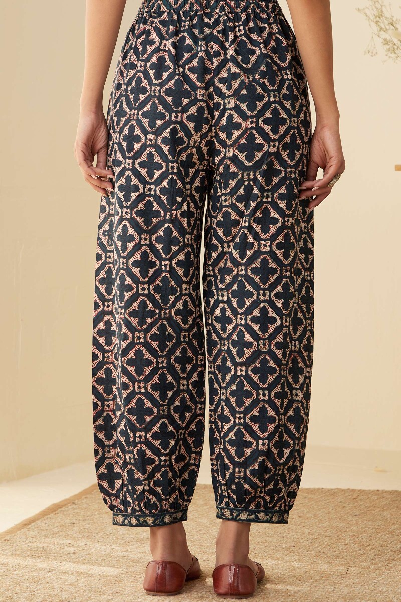 Bagru Hand Block-Printed Cotton Izhaar Pants