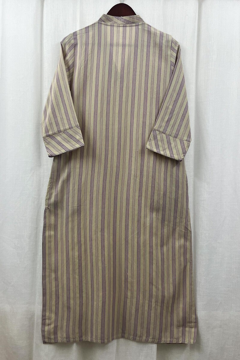 Taupe Handcrafted Straight Handloom Cotton Kurta