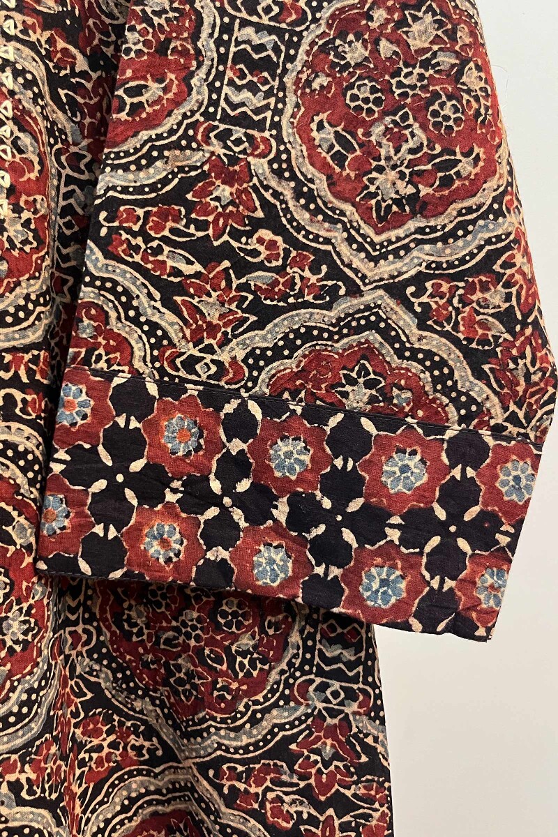 FG Specials: 1 of 1- Black Hand Block-Printed Cotton Kurta