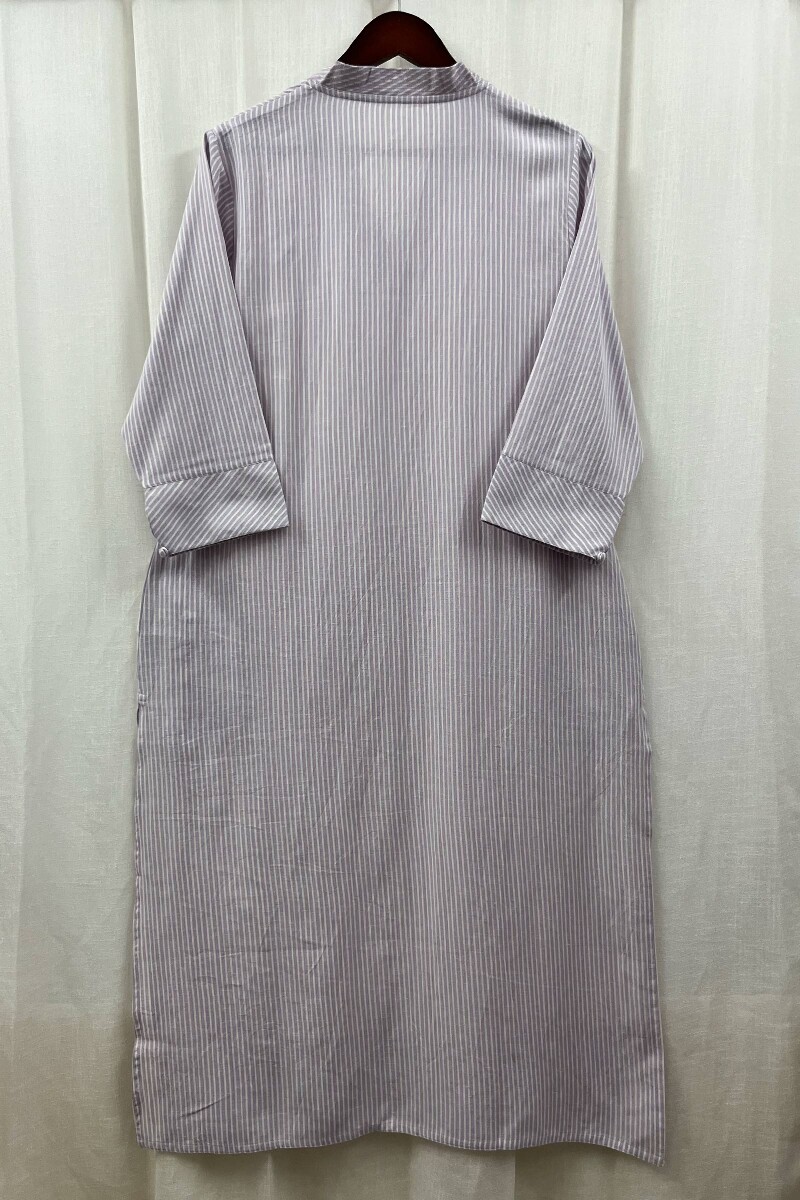 Light Purple Handcrafted Straight Handloom Cotton Kurta