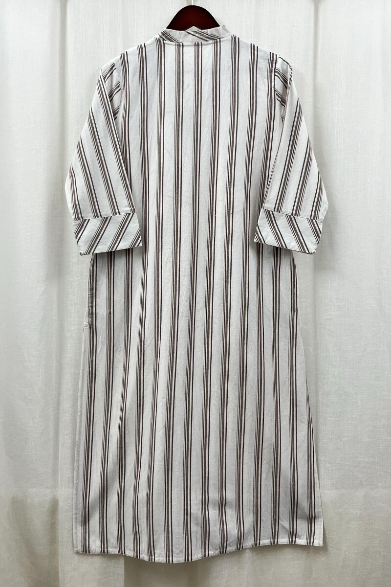White Handcrafted Straight Handloom Cotton Kurta