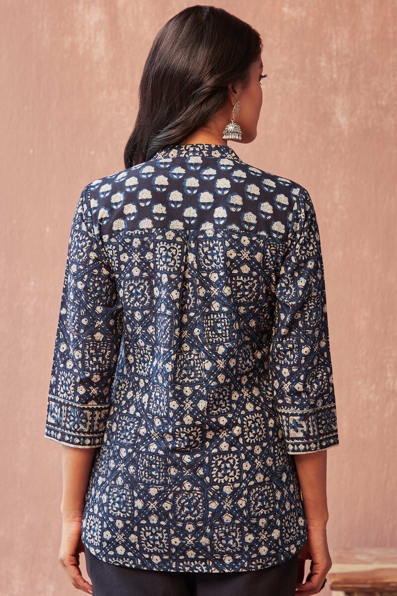 Bagru Hand Block-Printed Cotton Top