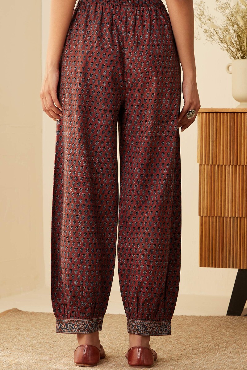 Ajrak Hand Block-Printed Cotton Izhaar Pants