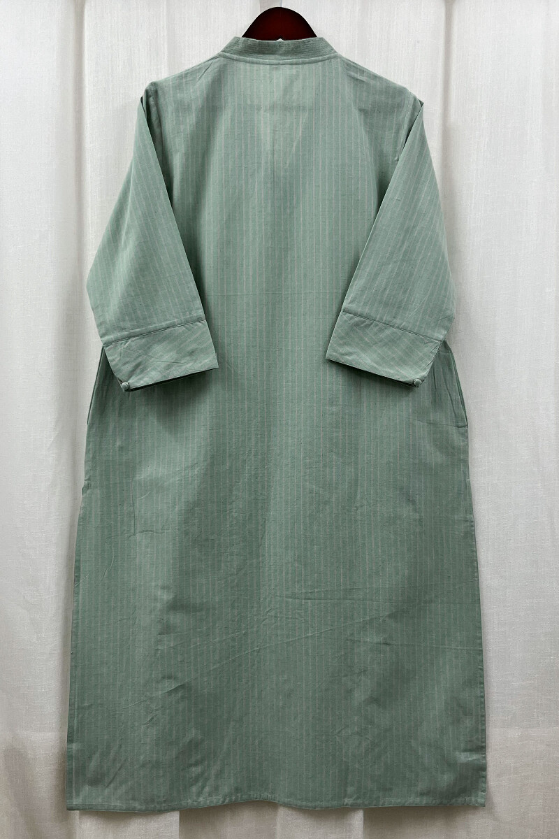 Mint Green Handcrafted Straight Handloom Cotton Kurta
