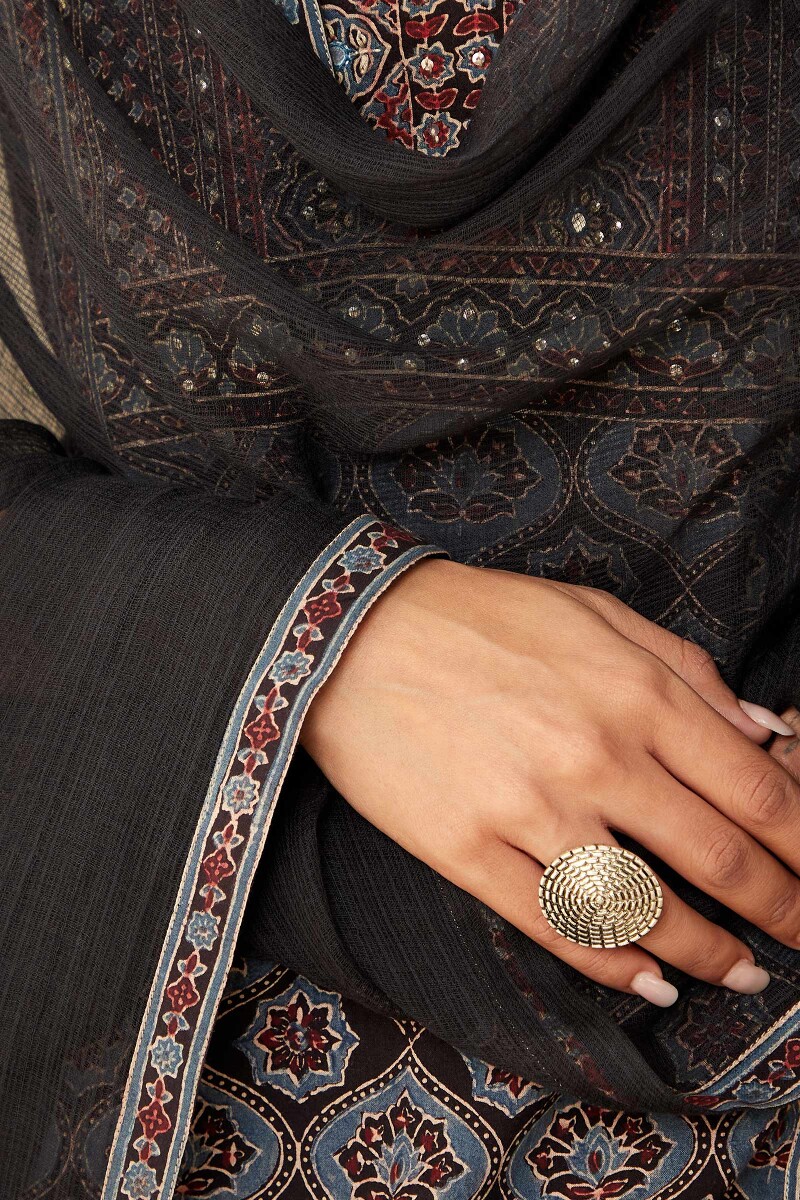 Black Handcrafted Kota Dupatta